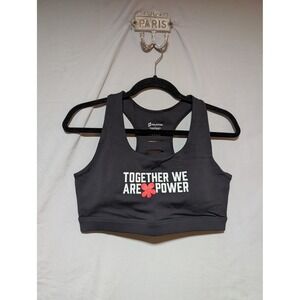 Peloton Women's Black Together We Are Power Sports Bra Racerback Cut Out Large